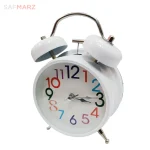 فروش ساعت رومیزی زنگدار مدل کارتین-سفید-فروشگاه اینترنتی ساعت رومیزی صاف مرز