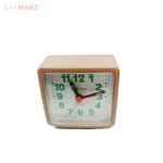 فروش ساعت رومیزی زنگدار مدل گینگ-خاکی-فروشگاه گالری ساعت رومیزی صاف مرز